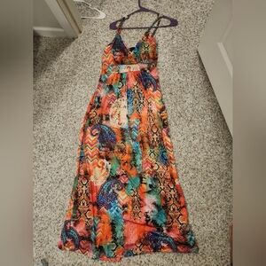 Multi Color Sleeveless Summer Dress